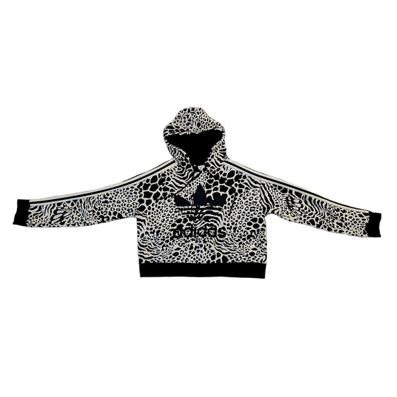 Adidas Leopard print hoodie Jacket‎ XS. Animal prints Croptop. Active. Sporty. - Picture 1 of 9